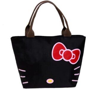 Hello Kitty Black Mini Tote Bag – Cute Cat Shopping, Gym & Everyday Carry Bag